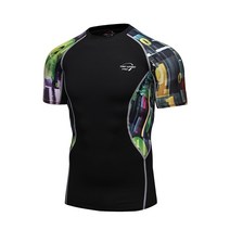주짓수래쉬가드 도복 cody lundin patchwork sports design gym compression training yoga t shirt men 근육질 mma