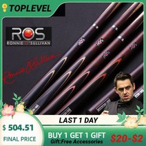 RILEY 3/4 스누커 큐 고급 수제 당구 큐 키트 케이스 스틱 플레이어용 확장, 9.8mm, ROS-4AP