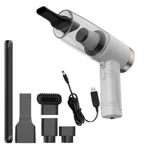 차이슨청소기 가성비무선청소기 자취방청소기 휴대용 미니 12v 자동차 진공 청소기 3 in 1 고출력 120w 습식 및 건식, 흰색 무선
