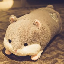 Barnidi 고양이 인형 안고자는 바디 필로우 베개 쿠션, 그레이