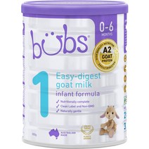 법스 호주 Bubs Goat Infant Stage 1 1단계 0-6개월 이지다 이제스트 인펀트 분유 800g, 1팩