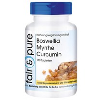 Fair&Pure 페어앤퓨어 Boswellia Myrrh Curcumin Vita D3 180정 보스웰리아 몰약 커큐민 비타민 D3, 수량