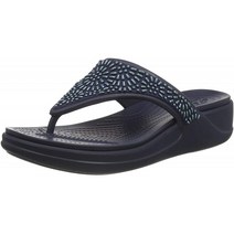 [크롯크스]샌들 몬터레이 디아망테 웨지 플립 이멘 Navy 24 cm