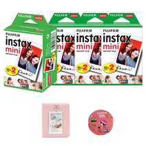 인스탁스 미니필름 80p + 2단 하드앨범 랜덤 발송 + 손거울 랜덤 발송, 1세트