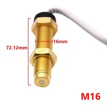 타코메타 타코미터 85mm 레브 카운터 자동차 보트 센서 트럭 해양 RPM LCD 아워 4000 레드 백라이트 12V/24, 05 M16 Sensor