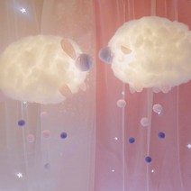 인형옷만들기패키지키트세트 반려견인형제작 반려견양모인형 양모고슴도치 강아지양모인형 양모인형, 1 그라디언트 색상 양 램프 재료 패키지