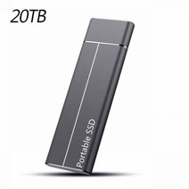 샤오미 휴대용 외장형 하드 SSD USB C 고속 디스크 1TB 2TB 4TB 16TB, [12] 20TB Black