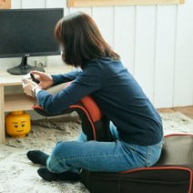블루밍홈 콘솔 게이밍 좌식의자 1인용 접이식 쿠션, 브라운