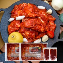춘천 달수 양념 닭갈비 1kgx2팩 국내산냉장다리살+국내산고춧가루, 1kg, 2개