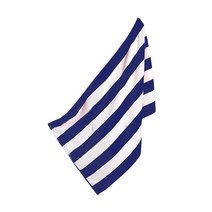 BY LORA 테리 면 카바나 비치 타월 오렌지 화이트 4개 세트 USA 미국, Navy/White_Beach Towels - Qty
