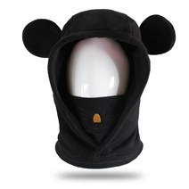 GsouSnow 공식 직영 스키 헤드커버 남녀 스노보드 캐릭터 마스크 스노모빌 여행장비 스키 마스크 귀여운 모자예요 겨울 모자요 방한 보온하다 편안하다 패션 커플 모자, 블랙-01