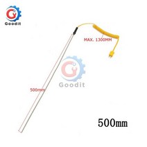 K-타입 열전대 프로브 센서 100mm/300mm/500mm 온도 컨트롤러-50C ~ 1200 디지털 온도계 용 케이블 포함, 500mm, 1개