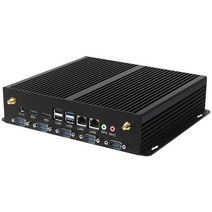 팬리스 산업용 컴퓨터 i5-5200U 2 x RAM 슬롯 6 COM RS232 HDMI 기가비트 이더넷 미니 PCIE 4G LTE WiFi Windows Linux, [01] No RAM No SSD NoWIFI, [01] Intel Core i5-5200U