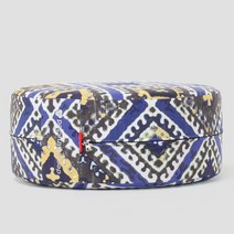 이노베이션 풋스툴 쇼파 발받침 디컨스트럭티드 원형 스툴, 켈림블루612