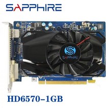 외장그래픽카드 AMD 비디오 카드 GPU Radeon HD 6570 GDDR5 128bit 그래픽 HDMI PC 컴퓨터 게임용 SAPPHIRE