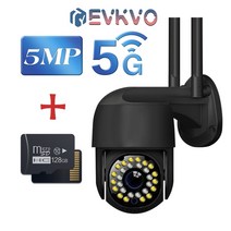 5mp 5ghz wifi ip 카메라 야외 3mp ai 인간 감지 자동 추적 ptz 카메라 색상 ir 야간 투시경 홈 보안 cctv 카메라, 검은색 5mp 128g 카드, 나는 플러그