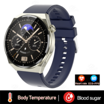 스마트워치 스포츠 남성 ECG + PPG 혈압 심장 박동 피트니스 트래커, 4.blue