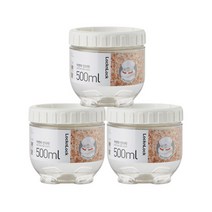락앤락 냉장고 정리용기 인터락 화이트캡, 500ml, 3개, 3개