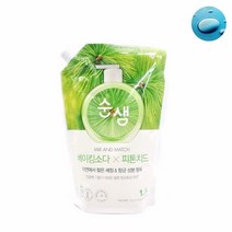 SOCEAN 베이킹소다 피톤치드 과일 야채 세제 1.2L 리필 주방 세정제 채소 세척제 기름기 물때 제거 가정용 대용량 다용도 세재 설겆이 용품 맨손 설거지 친환경 주방 손 보호 성분