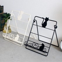 철제 잡지꽂이 책진열대 태블릿거치대 홈데코 관공서 갤럭시탭거치대 이젤, 블랙