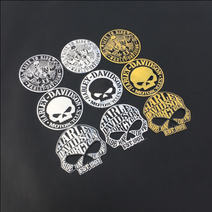 할리데이비슨해골 3D 크롬스티커 9 Type, 2, 1개