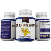 Best St Johns Wort 500mg 기분전환 세로토닌 도파민 불안완화지원 스트레스 슬픔 계절적 가벼운 갱년기 질환개선, 100 정