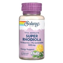 솔라리 Solaray 홍경천 Rhodiola 500 mg 60 식물성 캡슐 silica 이산화규소 말토덱스트린 Cellulose 셀룰로스