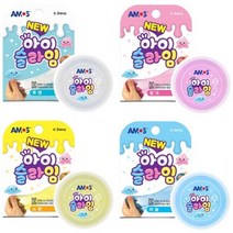 아모스 3500 아이슬라임 야광 70g 액괴 액체괴물 촉감 클리어파일 볼펜 노트 샤프 분리수거 구, 핑크