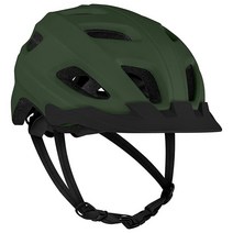 Retrospec Lennon LED 안전 조명 자전거 헬멧 조절 가능한 다이얼 및 탈착식 바이저 원사이즈 매트 블랙, Helmet, Matte Forest