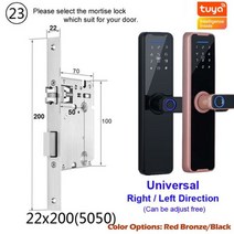 얼굴인식도어락 안면인식RYKUE-K7 프로 플러스 스마트 지문 인식 도어락 생체 블랙 색상 Tuy 앱 원격 잠, 11 22x200_02 Red Bronze