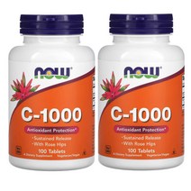 나우 푸드 비타민C 1000 C-1000 100정 메가도스 비타민씨 1000 아스코르빈산 2팩 (1+1, 1개(2세트), 1000mg/100정
