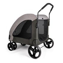 중형견 대형견 유모차 고양이유모차 트레일러 개모차, 그레이  50KG 까지 가능