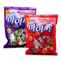 크라운 마이쮸 딸기+복숭아+포도+사과 NEW 트위스트 마이쥬, 328g, 1세트, 2개입