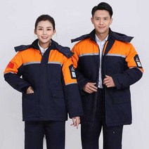 겨울 작업복 절연복 패딩 공장 유니폼 주유소 용접복, B정전기 방지-네이비블루 다크그린 XXXL