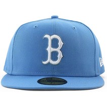 뉴에라 캡 59FIFTY 보스턴 레드삭스 MLB TEAM BASIC FITTED CAP BOSTON RED SOX 5950 모자 스카이블루 병행 수입품