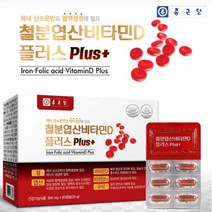 여성 에 좋은 헤모글로빈 미오글로빈 철 철분제 엽산 비타민D 어지러울때 어지러움 먹는 프리미엄 복합 건강 기능 영양제, 1BOX(2개월분)