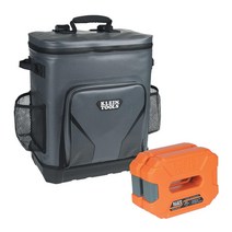 Klein Tools 80126 쿨러 백팩 및 아이스 팩 세트 캔 30개 단열 견고함 작업 현장 사냥 캠핑 또는 해변에 이상적 3피스