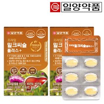 일양약품 밀크씨슬 플러스 실리마린 엽산 아연 영지버섯 표고버섯 홍삼 추출물 농축 분말, 60정 x 1개