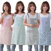 미미캐츠 로얄플라워 방수앞치마 주방앞치마 공방용, 그레이
