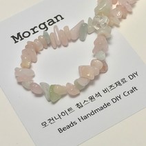[비즈엔케이] 모건나이트 칩스 AA+급 원석팔찌재료 DIY 비즈 만들기재료, 약4~6mm 50알
