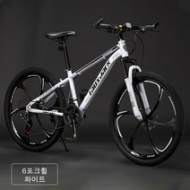 21속 24속 24인치 26인치 여성 남성 산악 성인 MTB 자전거 BLA1-2, 6포크휠 화이트