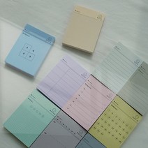 갓샵 데일리 메모패드 떡메 10type [스마일 smile 다꾸 떡메모지 단어장 모눈 공시생 떡매 떡제본 예쁜떡메], 투두리스트