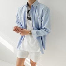 옥스퍼드 무지 박스 오버핏 기본 면 파스텔 남방 셔츠(5color)