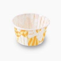 4920. 페트컵(50mm)-원형노랑100pc / 머핀컵 페트컵, 100개, 100개