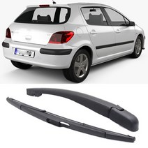 푸조 307SW 307 SW/에스테이트 2000 2008 용 14 quot와이퍼 블레이드 암 블랙 카 리어 베젤, [01] wiper blade and arm