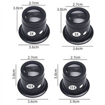 3X/5X/10X/15X/20X 눈 돋보기 보석 시계 수리 도구 단안 루페 렌즈 휴대용, 02 5X