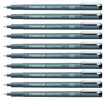 스테들러 피그먼트 라이너 308 잉크펜 1.0mm, 블랙, 10개입