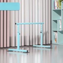 접이식 발레바 발레봉 댄스봉 발레교습소 댄스바, 스탠드 블루 (100cm) 가죽 손잡이 커버 증