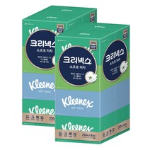유한킴벌리 크리넥스 소프트터치 각티슈 250매x8x2 미용 어린이집 팝업 사각 휴지 곽휴지 코스트코 먼지없는 유치원 고급 뽑아쓰는 유아 부드러운 대용량, 16팩, 250매