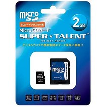 일본직발송 3. Supertalent 슈퍼 탤런트 microSD 메모리 카드 2GB SD 변환 어댑터 포함 ST02MSDA B005OUK5, One Size_One Color, 상세 설명 참조0, 상세 설명 참조0